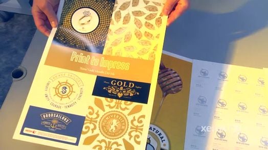 Example of Xerox Gold and Silver Inks on New Presses